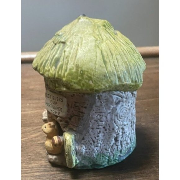 Vintage Enesco Bank Squirrel Tree House Mortgaged Home-Nature - Picture 5 of 9